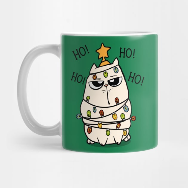 Grumpy christmas Cat by TSHIRT PLACE